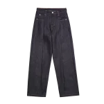 PLEATED DENIM JEAN RAW