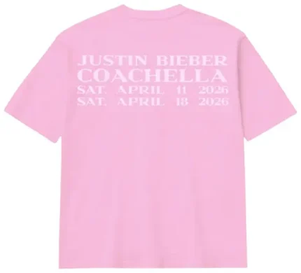 SKYLRK Justin Bieber Coachella Graphic IV 2026 Tee ‘Pink