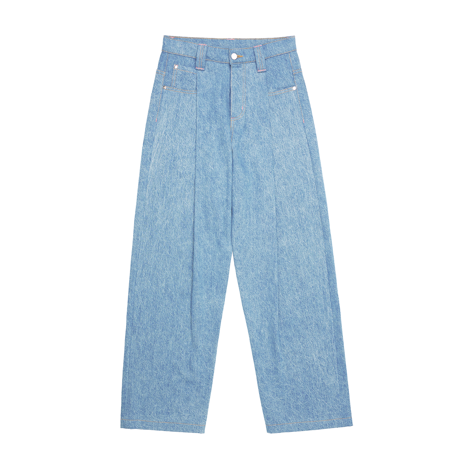 SLB018-3010-1 PLEATED DENIM JEAN BLANKET WASH